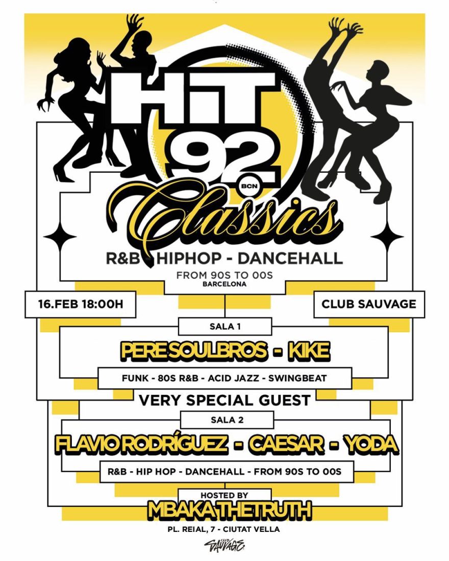 Hit 92 Classics en Sidecar, Plaza Real 7, Barcelona (2025-02-16)