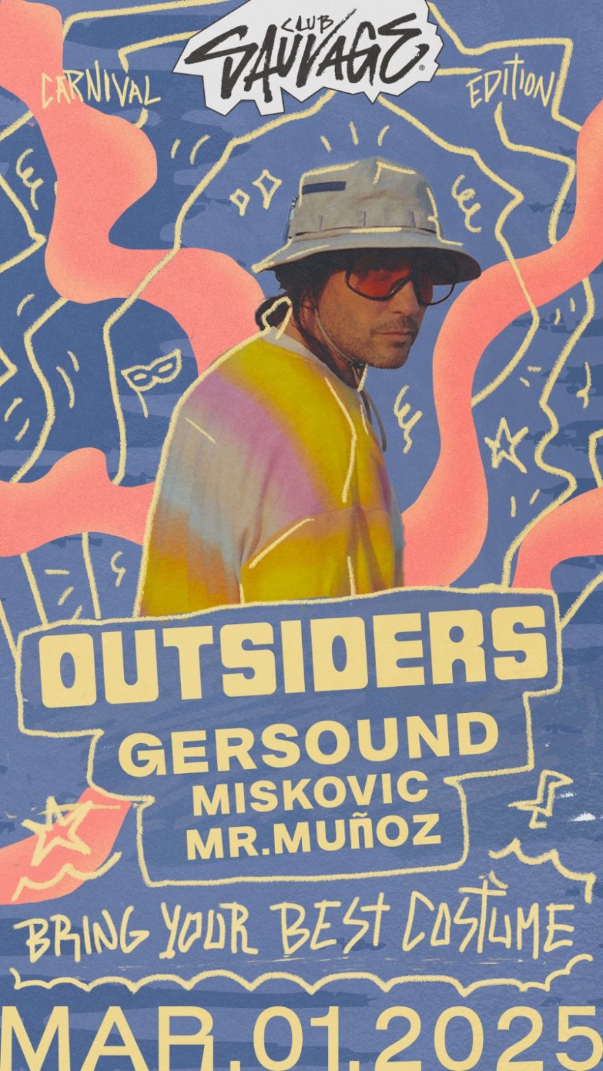 OUTSIDERS Carnaval en Sidecar, Plaza Real 7, Barcelona (2025-03-01)
