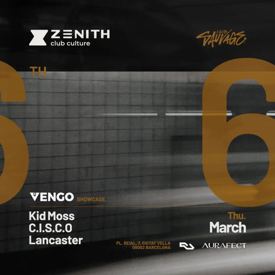 Zenith X Vengo en Sidecar, Plaza Real 7, Barcelona