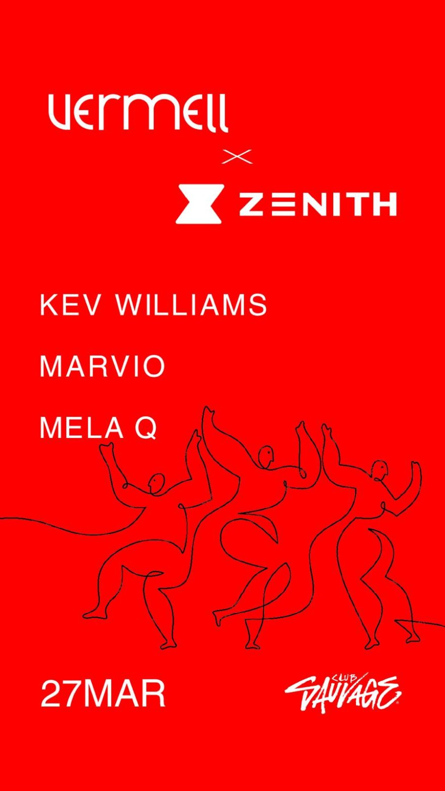 ZENITH x VERMELL en Sidecar, Plaza Real 7, Barcelona