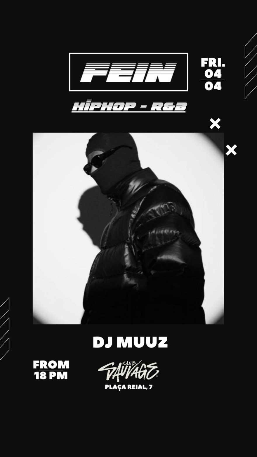 FEIN with DJ MUUZ en Sidecar, Plaza Real 7, Barcelona