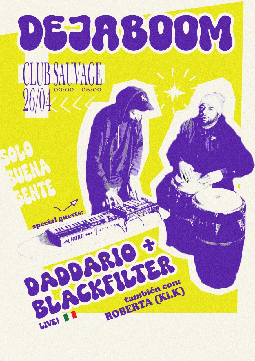 DEJABOOM at Sidecar, Plaza Real, 7, Barcelona