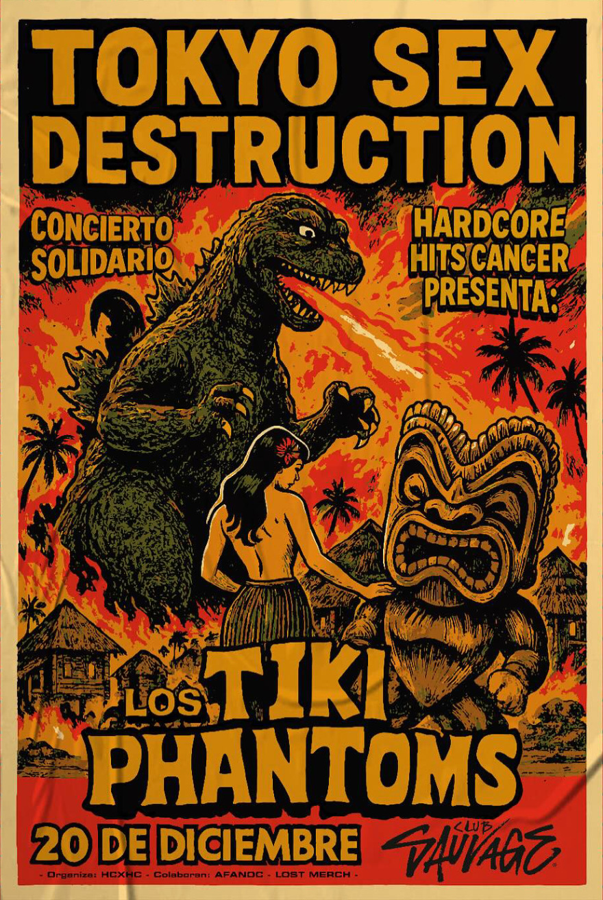 Hardcore Hits Cancer 2025: Los Tiki Phantoms + Tokyo Sex Destruction