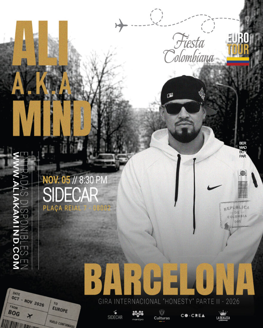 ALI A.K.A. MIND en concierto en Sidecar, Barcelona. Plaza Reial, 7